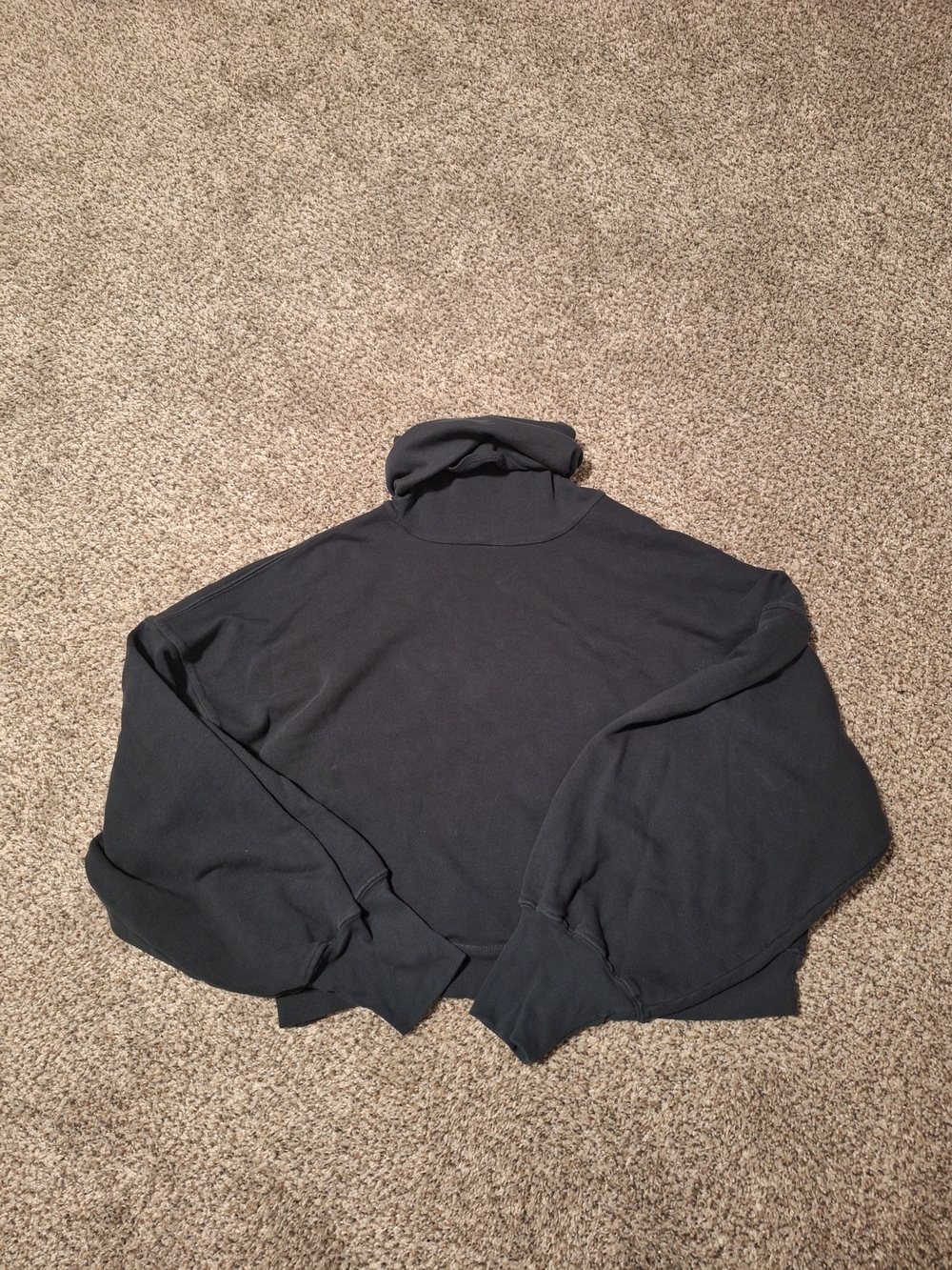 Agolde Womens Charcoal Turtleneck Sweatshirt